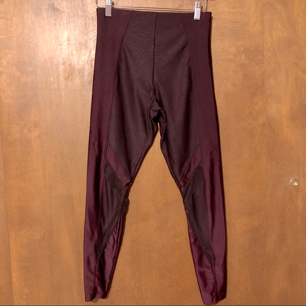 OYSHO FITNESS Workout Leggings Maroon Size Small
